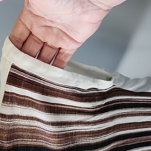 Cato multicolored striped blouse with high low hem and wide scoop neck - Picture 8 of 15